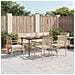 Set da Pranzo da Giardino 7 pz con Cuscini Beige in Polyrattan - Foto miniatura 2