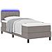 Letto a Molle con Materasso & LED Tortora 80x200 cm Tessuto - Foto miniatura 1
