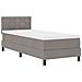 Letto a Molle con Materasso & LED Tortora 80x200 cm Tessuto - Foto miniatura 3