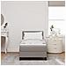 Letto a Molle con Materasso & LED Tortora 80x200 cm Tessuto - Foto miniatura 5