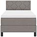 Letto a Molle con Materasso & LED Tortora 80x200 cm Tessuto - Foto miniatura 8