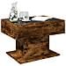 Tavolino Salotto con LED Rovere Fumo 70x50x45 cm Multistrato - Foto miniatura 5