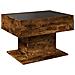 Tavolino Salotto con LED Rovere Fumo 70x50x45 cm Multistrato - Foto miniatura 8