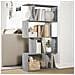 Libreria 4 Ripiani Grigio Sonoma 70x24x129 cm in Truciolato - Foto miniatura 4