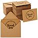 Set Di 120 Biglietti Di Ringraziamento Kraft Marroni Con Buste - Foto miniatura 3