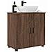 Mobile da Bagno con lo scaffale Rovere marrone 61 x 35 x 64 cm - Foto miniatura 3