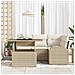Set Divano da Giardino 5 pcs Beige 100 x 55 x 73 cm Poly Rattan - Foto miniatura 3