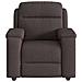 Poltrona Reclinabile Marrone Scuro in Tessuto - Foto miniatura 3
