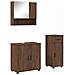 Set di mobili per il bagno 3 pcs Rovere marrone 61 x 35 x 64 cm - Foto miniatura 1