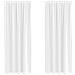 Tende con tende 2 pcs Bianco Puro 245x140cm Poliestere - Foto miniatura 1