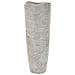Vaso Woody Alto In Resina Bianca Con Decoro A Righe - Foto miniatura 1