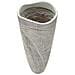 Vaso Woody Alto In Resina Bianca Con Decoro A Righe - Foto miniatura 2