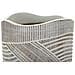 Vaso Woody Alto In Resina Bianca Con Decoro A Righe - Foto miniatura 3