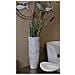 Vaso Woody Alto In Resina Bianca Con Decoro A Righe - Foto miniatura 6