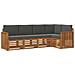 Set divani 5 pcs Naturale e Antracite Legno di Acacia Massello - Foto miniatura 1