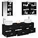 Set di mobili per il bagno 5 pcs Rovere Nero - Foto miniatura 3