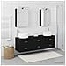 Set di mobili per il bagno 5 pcs Rovere Nero - Foto miniatura 4