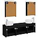 Set di mobili per il bagno 5 pcs Rovere Nero - Foto miniatura 8