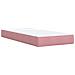 Letto con contenitore LED e materasso Rosa 90 x 190 cm Velluto - Foto miniatura 7