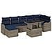 Set Divano da Giardino 8 pz Grigio Poly Rattan - Foto miniatura 1