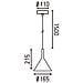 Faro 64160 - Pam-p Led Lampada Sospensione Nera E Oro - Foto miniatura 9
