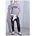 Graphic Set-in Neck Mid Heather Grey T-shirt Uomo Taglia Xl - Foto miniatura 4
