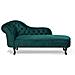 Chaise Longue Sinistra In Velluto Verde Smeraldo Nimes - Foto miniatura 4