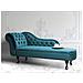 Chaise Longue Sinistra In Velluto Verde Smeraldo Nimes - Foto miniatura 25