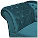 Chaise Longue Sinistra In Velluto Verde Smeraldo Nimes - Foto miniatura 27