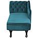 Chaise Longue Sinistra In Velluto Verde Smeraldo Nimes - Foto miniatura 28