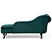 Chaise Longue Sinistra In Velluto Verde Smeraldo Nimes - Foto miniatura 23