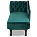 Chaise Longue Sinistra In Velluto Verde Smeraldo Nimes - Foto miniatura 22