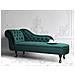 Chaise Longue Sinistra In Velluto Verde Smeraldo Nimes - Foto miniatura 8