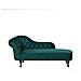 Chaise Longue Sinistra In Velluto Verde Smeraldo Nimes - Foto miniatura 9