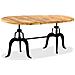 Tavolo Da Pranzo In Legno Massello Di Mango E Acciaio 180 Cm - Foto miniatura 2
