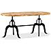Tavolo Da Pranzo In Legno Massello Di Mango E Acciaio 180 Cm - Foto miniatura 1