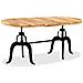 Tavolo Da Pranzo In Legno Massello Di Mango E Acciaio 180 Cm - Foto miniatura 5