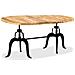 Tavolo Da Pranzo In Legno Massello Di Mango E Acciaio 180 Cm - Foto miniatura 7