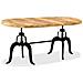 Tavolo Da Pranzo In Legno Massello Di Mango E Acciaio 180 Cm - Foto miniatura 8