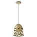 Lampadario Con Portalampada E27 Mesh Metal Oro Diam 200 - Foto miniatura 1