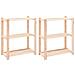 Scaffali A 3 Livelli 2 Pz 80x38x90 Cm Massello Pino Fsc 150 Kg - Foto miniatura 1