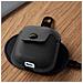 Custodia Airpods Anti-shock Anti-graffio Airsnap Cinturino Nero - Foto miniatura 3
