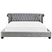 Letto Matrimoniale 180 X 200 Cm In Velluto Grigio Cavaillon - Foto miniatura 9