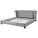Letto Matrimoniale 180 X 200 Cm In Velluto Grigio Cavaillon - Foto miniatura 8