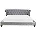 Letto Matrimoniale 180 X 200 Cm In Velluto Grigio Cavaillon - Foto miniatura 5