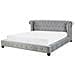 Letto Matrimoniale 180 X 200 Cm In Velluto Grigio Cavaillon - Foto miniatura 16