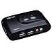 KVM Switch - 2-Port Compact USB, USB, USB, VGA, 2048 x 1536 Pixels, Nero, FCC, CE, RoHS - Foto miniatura 1