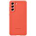 Cover Samsung Galaxy S21 Fe Soft-touch Originale Silicone Cover Rosso Chiaro - Foto miniatura 5