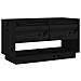 Mobile Porta Tv Nero 74x34x40 Cm In Legno Massello Di Pino - Foto miniatura 1