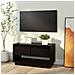 Mobile Porta Tv Nero 74x34x40 Cm In Legno Massello Di Pino - Foto miniatura 6